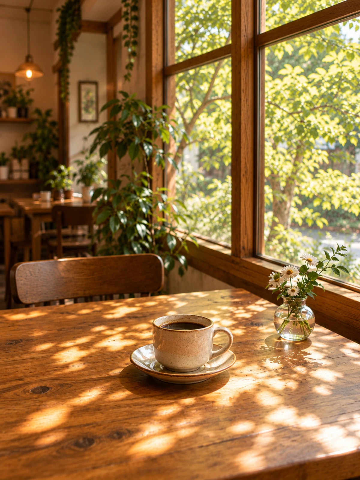 カフェこもれびの外観・店内のようす