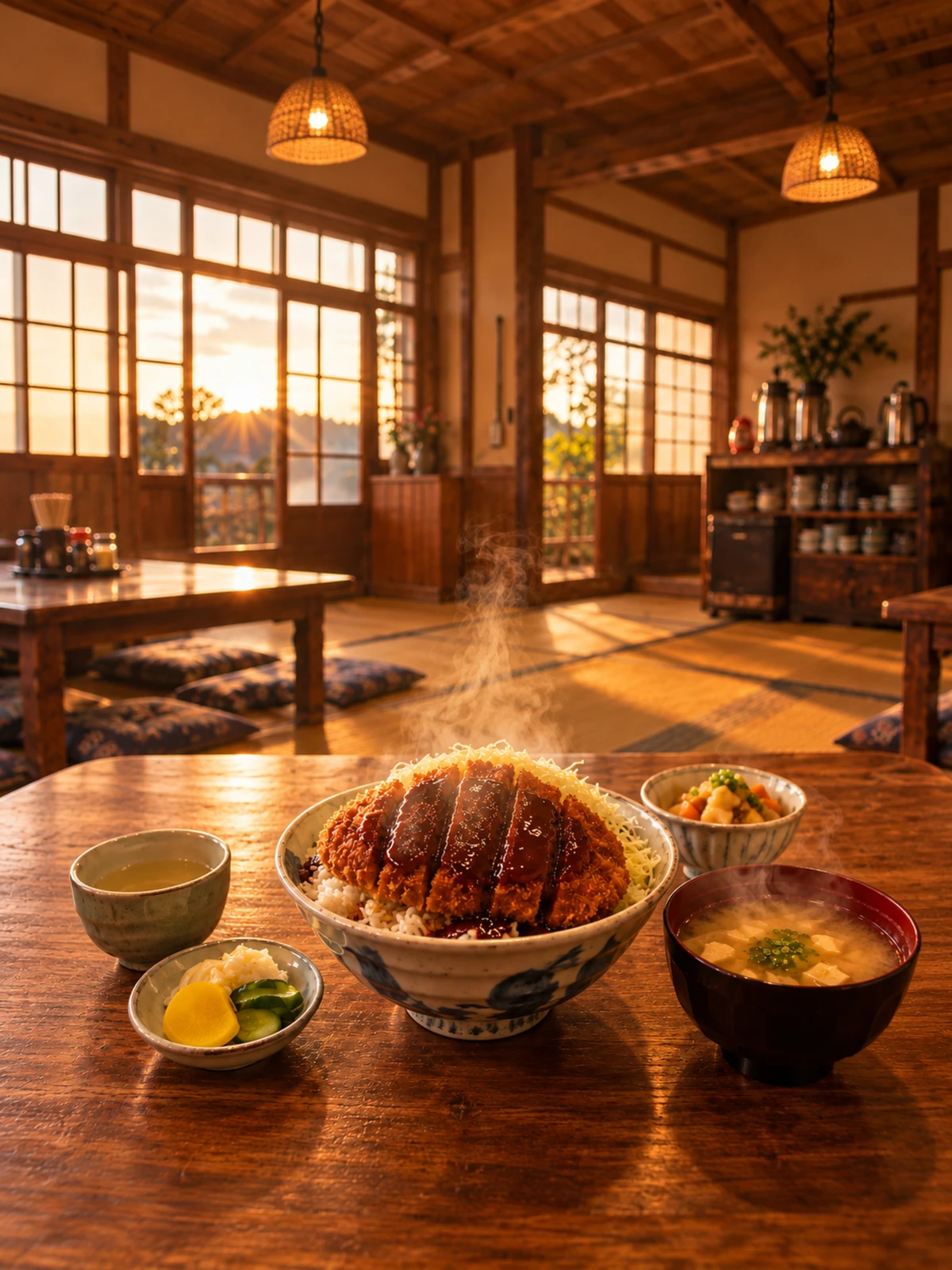 食堂みやまの外観・店内のようす